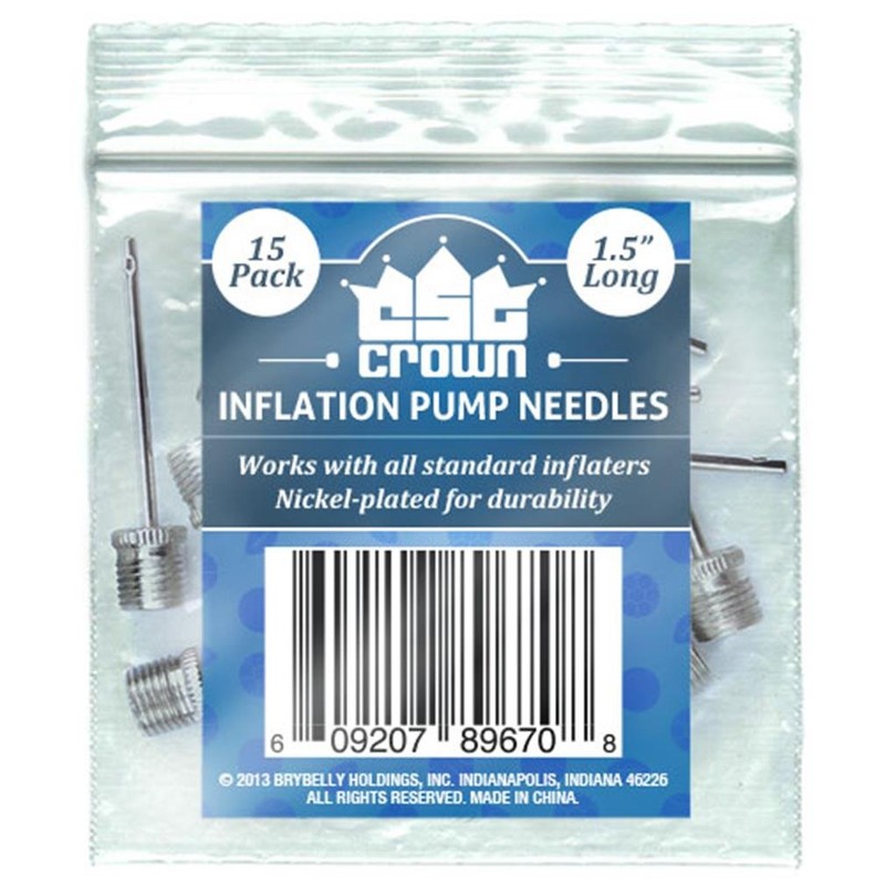 15 Piece Set of Inflation Pump Needles by Crown Sporting