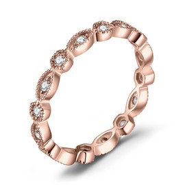 JewelryPalace Eternity Ring 3 Stacking Rings Wedding Rings Ring Silver 925 Women's Moissanite Silver Rings Wedding Rings Women's Ring Front Ring Wedding Rings Proposal Ring Memo Ring Set Jewellery