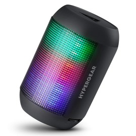 Bluetooth Speaker, HyperGear Mini LED Portable Wireless Speaker, HD Stereo Sound + Beat-Driven LED Lightshow, Built-In Mic & Controls [Hands-Free Calls] for Indoors or Outdoors to Stream Music [15077]