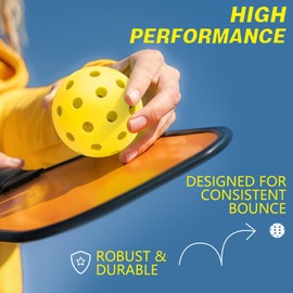 TZWAY Indoor and Outdoor Pickleball Balls - USAPA Approved - X-40 Pickleball Balls - High Elasticity & Durable - 4 Pack Yellow