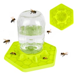 Tributary Brands Bee Feeder for Mason Jar Made of Silicone - Bee Watering Station for Garden Compatible with Regular Mouth Mason Jars