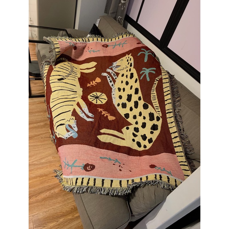 Unique Animal Pattern Leopard Tiger Pink Cheetah, Tiger, Rug Blanket