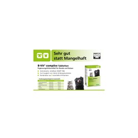 cp-pharma B-VIT Complex Tablets, Double Pack, 2 x 100 Tablets, Supplementary Feed for Dogs and Cats, Can Help Compensate for a Lack of B Vitamins