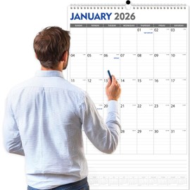 GuassLee Extra Large Wall Calendar 2026-2027, 20"x 30" Gaint Vertical Wall Calendar 2026, Jan. 2026 to Jun. 2027, 18-Month Paper Hanging Planner Wall with Julian Date for Office Home Planning