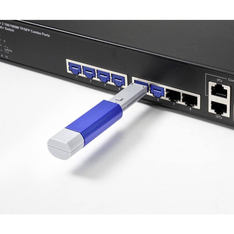 Renkforce RJ45 LAN Port Lock RF-4695228 Set of 12 Blue