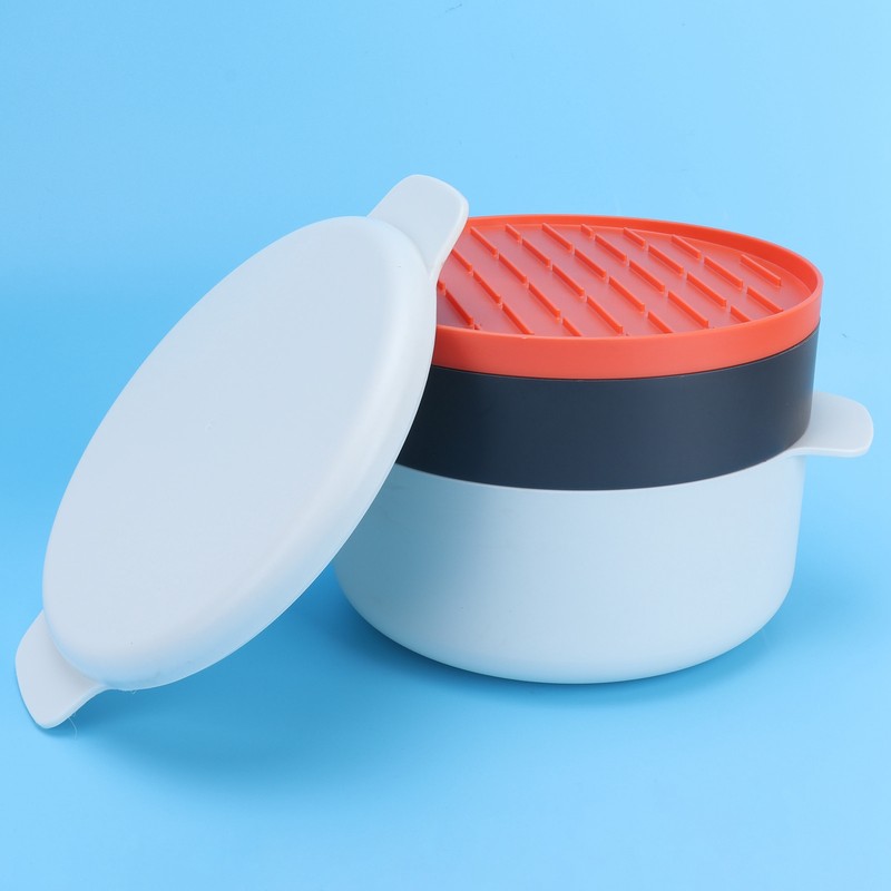 Multifunctional Round Rice Steaming Box Microwave Oven Special Lunch Box