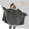 Catalonia Classy Oversized Fleece Hoodie Poncho Blanket, Fluffy Warm Oversized