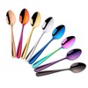 SBOMHS Teaspoons Set of 8, Coffee Spoons/Dessert Spoons, 5.5inch/14cm (Coloured)