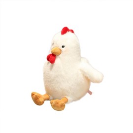 LICHENGTAI Chicken Cuddly Toy, 30 cm Soft Simulation Hen Doll, Chicken Stuffed Plush Cushion, Fluffy Toddler Stuffed Toy, Funny Toy, Gift for Children, Girls and Boys