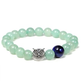 JJDreams Gemstone Bracelet Natural Stones Bracelet Owl Pearl Bracelet Women's 8 mm Healing Stones Bracelet, Stone