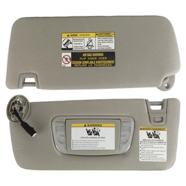 Complete Left & Right Side Sun Visor Set for Toyota Tacoma 2016-2023 - OEM Style Gray (Driver & Passenger Sunshade) (Toyota Tacoma 16-23 L & R Gray)