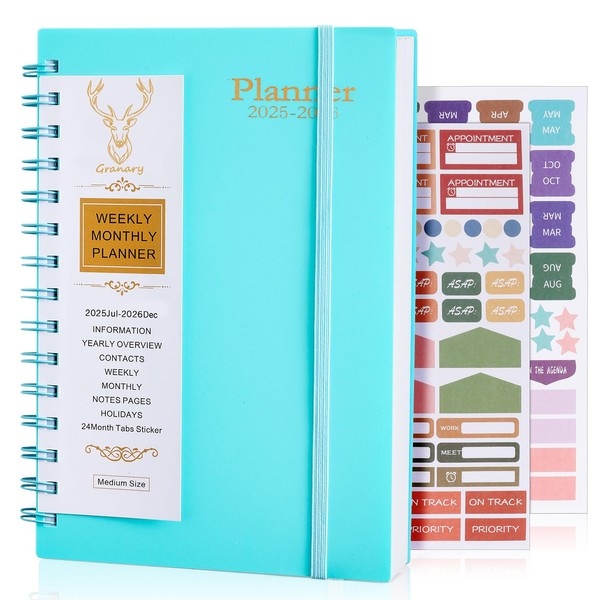 Diary 2025-2026, Planner 18 Month A5 Mid Year Diary from
