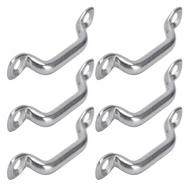 KEQAR Pack of 6 Stainless Steel Handle, Mounting Hooks, Marine Hardware Yacht Handle, Stainless Steel Yacht Bug Handle