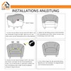 HOMECOVER Armchair Protector, Elastic Armchair Cover, Velour Chair Cover with