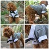 Lovelonglong Pet Costume Dog Suit Formal Tuxedo with Black Bow