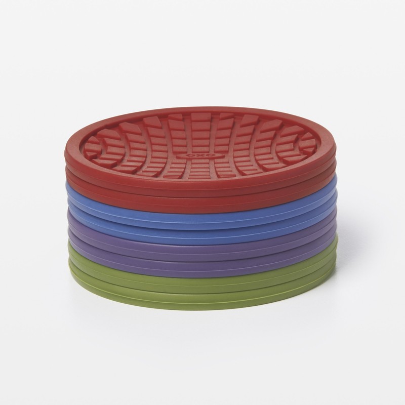 OXO Good Grips Coasters, Red, Purple, Green and Blue, Set