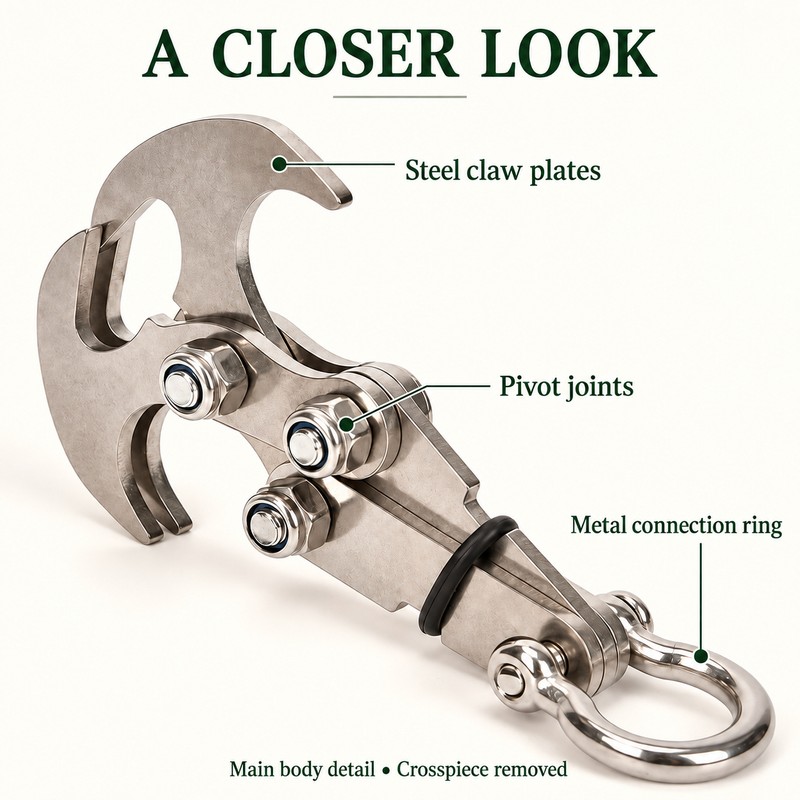 Folding Grappling Hook Multifunctional Stainless Steel Survival Outdoor Climbing Claw
