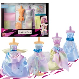HARUMIKA 40445 Fashion Design for Kids-Craft Your Own Catwalk Looks with This Creative Kit-Double Torso Dreamy Cute Bridal Set-Includes Reusable Mannequins, Fabric and Accessories, Multicolour