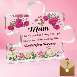kodivenj Mum Gifts,Acrylic Block Puzzle Best Mom Birthday Gift Acrylic Block Puzzle Gifts Mommy Christmas Birthday Gift for Mommy,Mother,Stepmom,New Mum