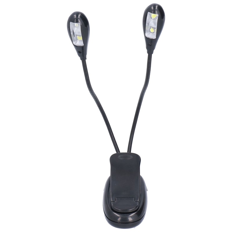 LED Book Light Eye Protecting 360° Rotatable White Light Double