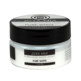 Acrylic Nail Powder for Nails, Super Adhesion Acrylic Nail Powder, Professional Colored Acrylic Nail Powder for Flawless & Beautiful Acrylic Nail Enhancements, Pure White, 1 oz - Joya Mia