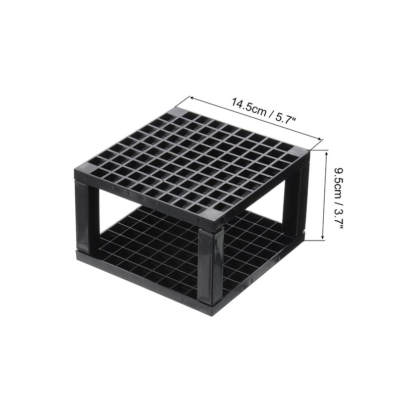 PATIKIL 4pcs Black Plastic Paint Brush Storage Organizer, 96 Holes,