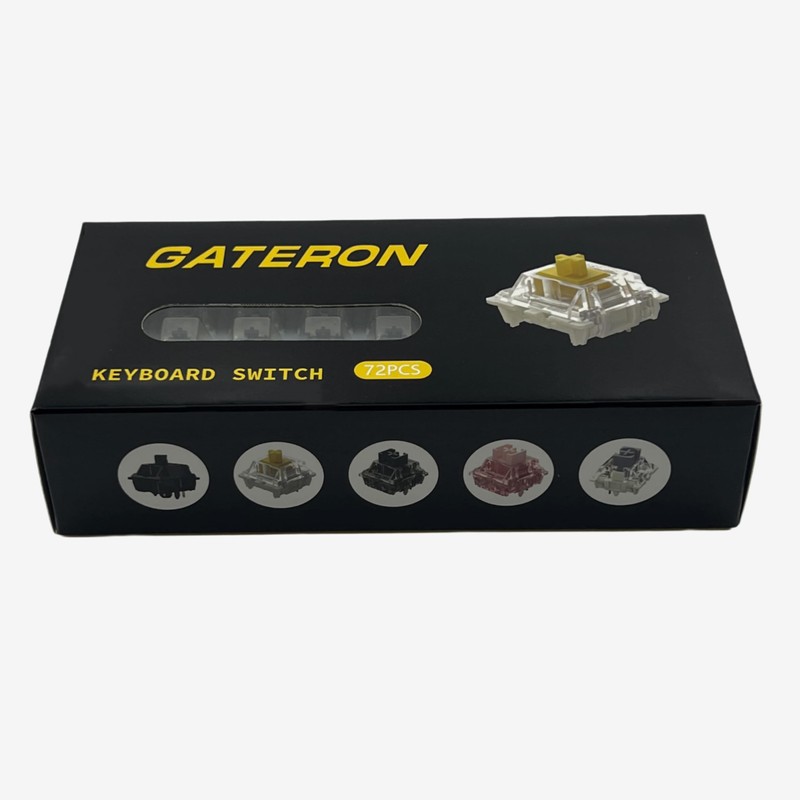 Gateron Milky Yellow Pro V2 Pre-lubed 5-Pin 50gf Linear Switches