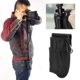 Akozon Portable Camera Waist Bag, Monopod Waist Bag, Waterproof Waist Bag Pouch Pocket Case Pack for Supporting DSLR Camera Monopod Tripod
