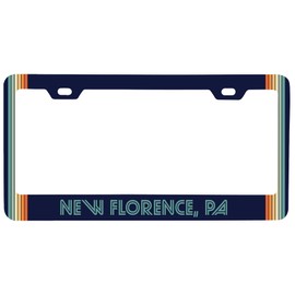 New Florence Pennsylvania Car Metal License Plate Frame Retro Design
