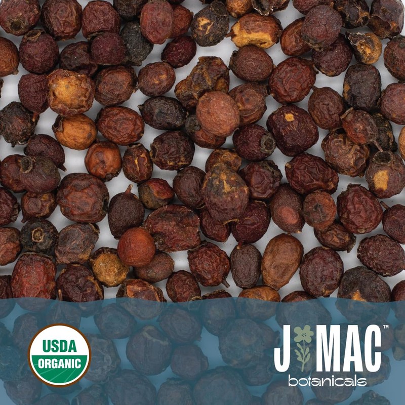 J Mac Botanicals, Organic Dried Hawthorn Berries Whole (16 oz)