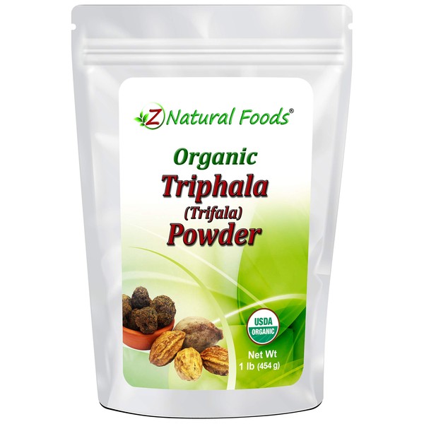 Organic Triphala (Trifala) Powder - Support Healthy Digestion - Gentle Natural Cleanse & Detox - 3 Ayurvedic Superfoods - Raw, Non GMO, Gluten Free, Vegan, 1 lb