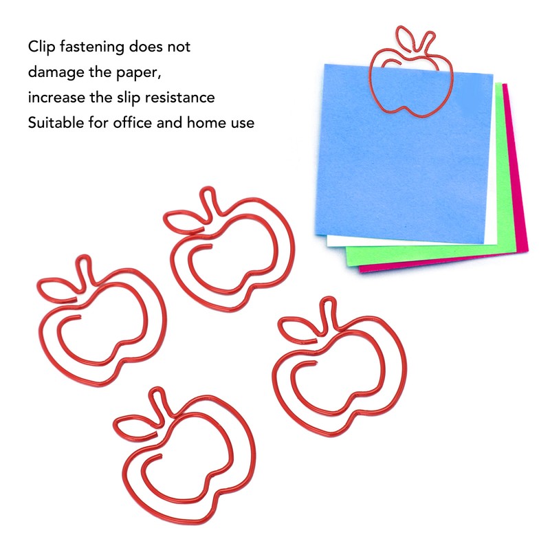 100 Pcs Paper Clip Cute Fruit Shaped Electroplated Metal Decorative