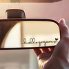 Miarita 3X Hello Beautiful Rearview Mirror Decal, Vanity Mirror Stickers,