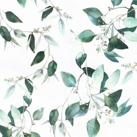 Erfoni Floral Wallpaper Peel and Stick Wallpaper Green Leaf Contact Paper for Bathroom 17.7inch x 118.1inch Vintage Flower Wallpaper Leaf Self Adhesive Removable Wall Paper Vinyl
