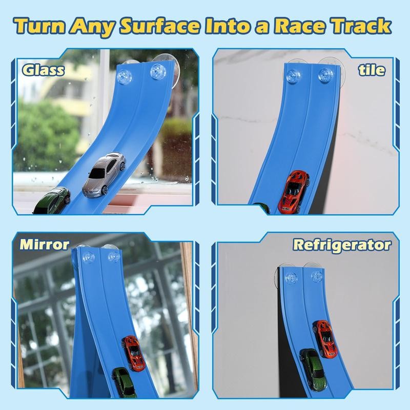 Flex Tracks 15ft Beginner Flexible Track Set for Kids, Compatible