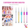 HOUSN 5 Piece Nail Brush Set, Nail Design Pens Brush,