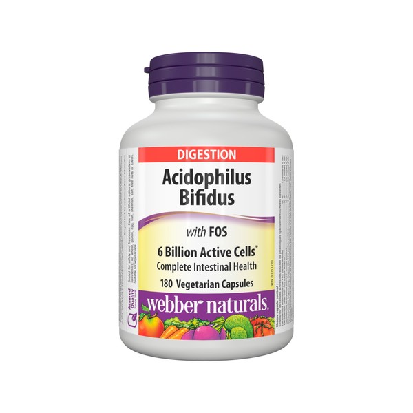 Webber Naturals Acidophilus With Bifidus & FOS 180 Capsules