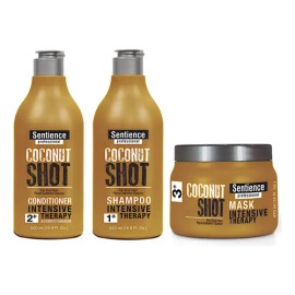Kit Coconut Sentience Shampoo+ Acond & Mascarilla Cabello