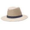 Dockers Men's Straw Fedora Hat, Navy, Small-Medium