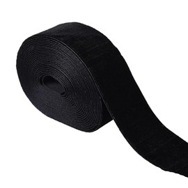 Bohue 10 Yards Velvet Ribbon Single Face Spool Velvet Ribbon DIY Accessories Vintage Ribbon for Gift Wrapping Party Decoration (Black)