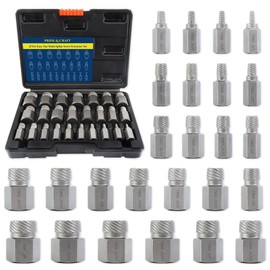 PRIDE&CRAFT 25Pcs Screw Extractor Set, Heavy Duty Bolt Extractor Set, Hex Head, CR-MO Steel, Multi-Spline Stripped Screw Extractor for Damaged Bolts, Screws and Studs
