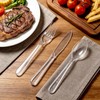 Lamosi 360 Count Extra Heavy Duty Clear Plastic Silverware Set,