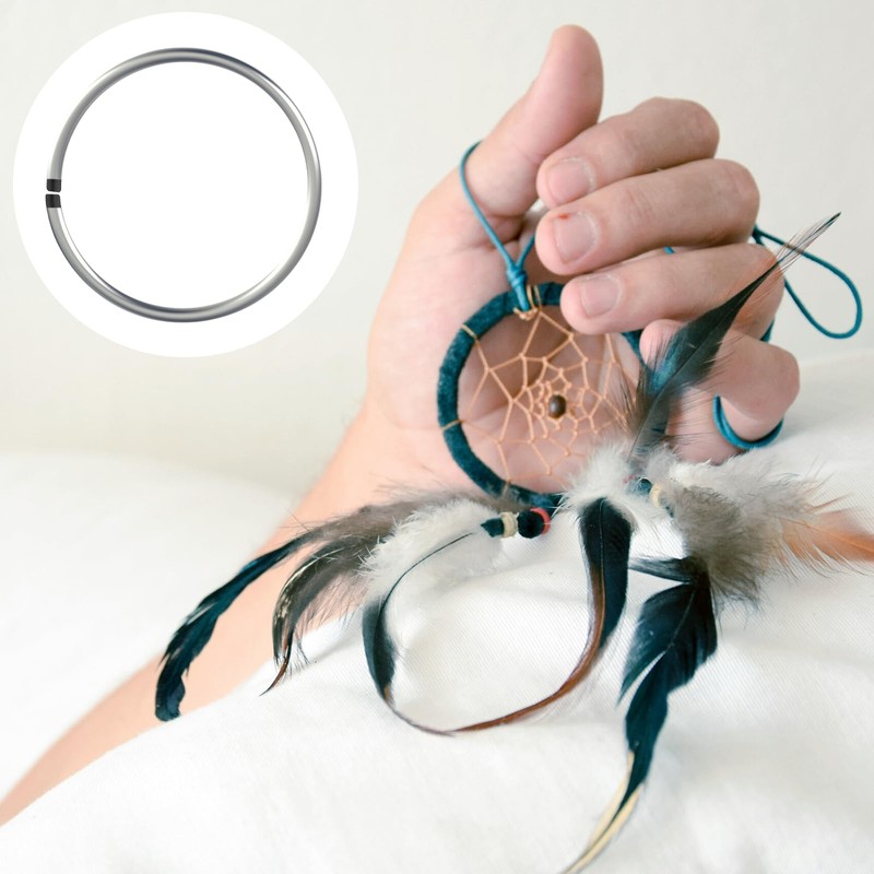 TIESOME Pack of 20 Metal Rings for Crafts, 5 cm