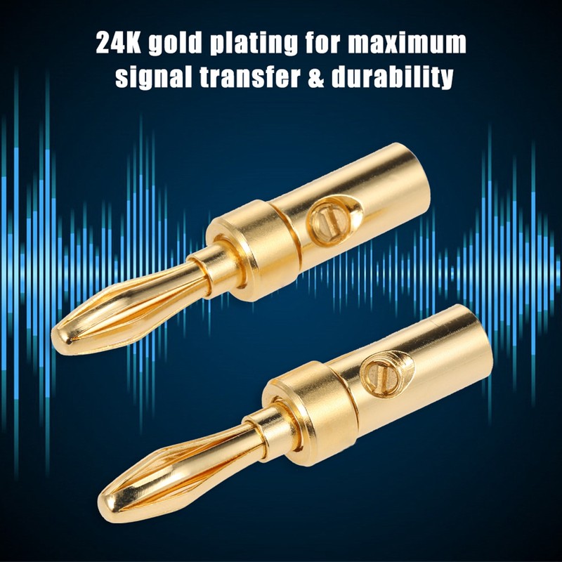 Banana Plug Connector Corrosion-Resistant Banana Connector for Audio Video Amplifier