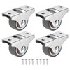 PATIKIL 1" Mini Rigid Fixed Caster Wheels, 4 Pack Silent
