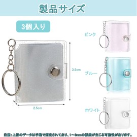 3PCS Inch Photo Albums Mini Albums Portable Mini Sticker Book Transparent Clear Pockets Holds 20 Photo Keychain Gift Lovers Wedding Anniversary Birthday Love Memory Forever Children Growth Album (1