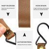 Modixun 8pcs Leather S-Hooks, Metal S Shaped Hooks for Hanging,
