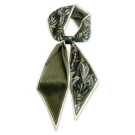 HQYOULE Women's Scarf, Silk Style, Ribbon Scarf, Neckerchief, Hair Band, Bag Decoration, Multifunctional, Stylish, Accessory, 57.1 x 5.3 inches (145 x 13.5 cm), Commute, Spring, Summer, Autumn, Winter