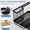 FOXWHALE Sink Organiser, Sink Organiser Sponge Holder with Drain Pan,