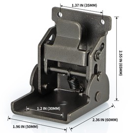 MDLUU Folding Brackets Heavy Duty, 90 Degree Self-Lock Hinges for Table Leg, Wall Shelf, 330lbs Per, Pack of 4(Gunblack)